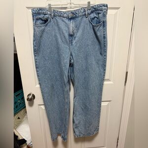 Curvy Fit Wide Ultra High Blue Jeans